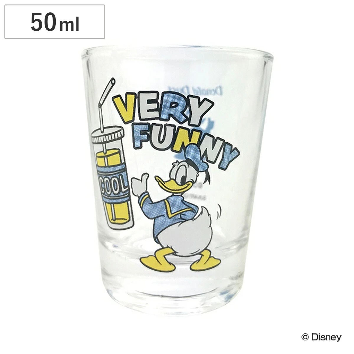 グラス 50ml ショットグラス ドナルドダック HIP ガラス 日本製 キャラクター ( ミニグラス 50cc コップ ミニ ディズニー ドナルド 小鉢 調味料 ソース ドレッシング カップ インテリア )