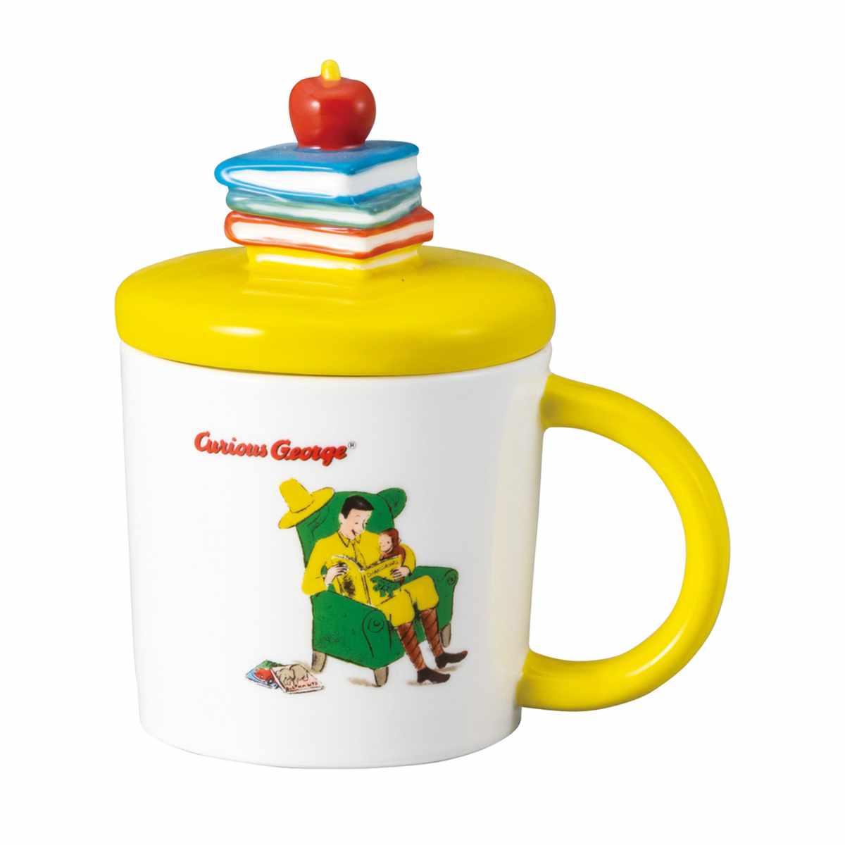 マグカップ 230ml フタ付き おさるのジョージ 磁器 （ マグ カップ コップ テーブルウェア キッチン用品 ふた付き 食器 コーヒー 紅茶 ス