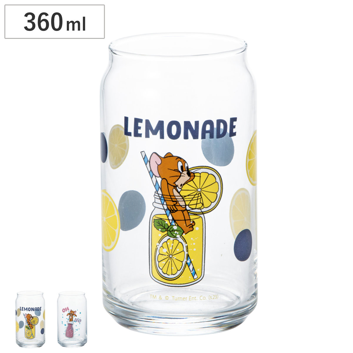 グラス 360ml 缶型グラス トム&ジェリー ( 日本製 ガラス トム ジェリー キャラクター コップ タンブラー かわいい カフェ風 レモネード クリームソーダ ) 【コーラ】