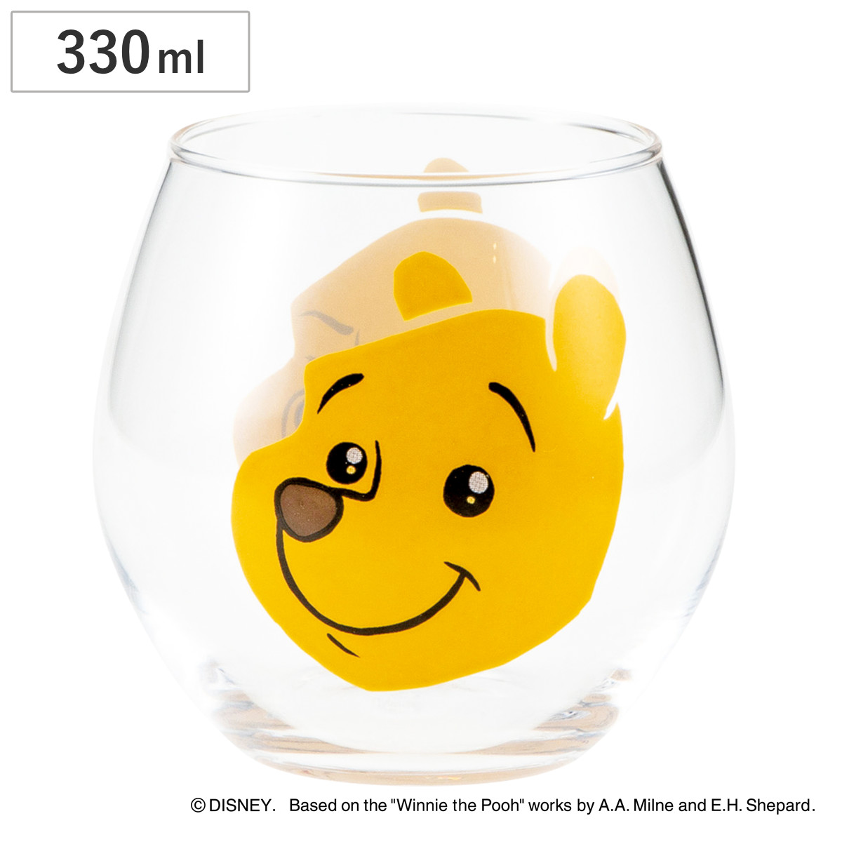 グラス 330ml 丸グラス ファニーフェース くまのプーさん （ ガラス 日本製 コップ タンブラー キャラクター ディズニー かわいい プーさん フェイス ）