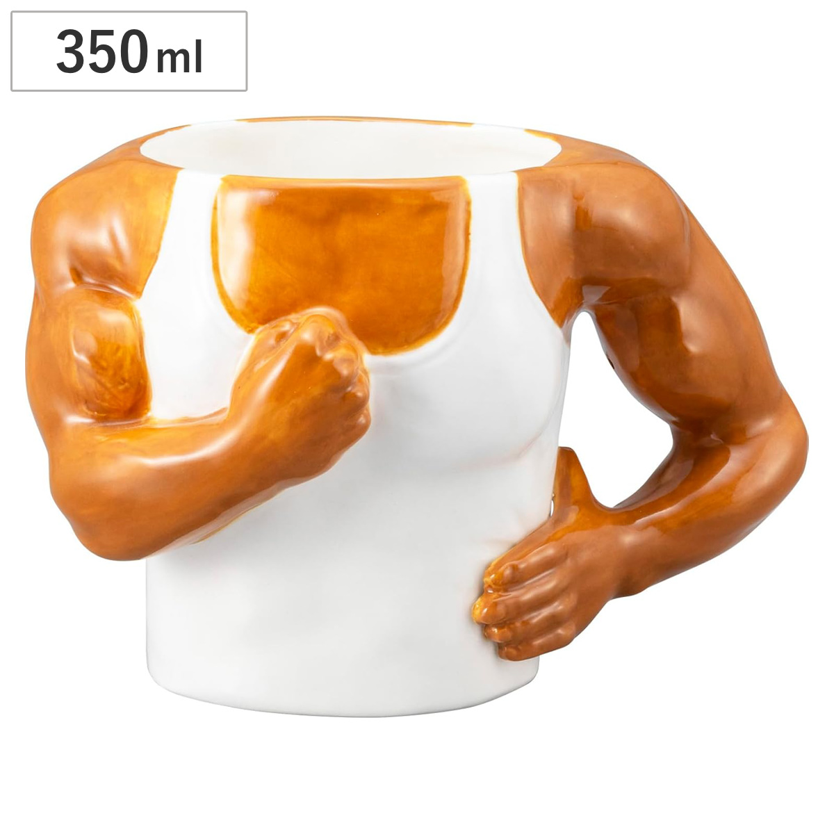 マグカップ パワーマグ （ 350ml 磁器 マグ マグコップ カップ パワー マッチョ 筋肉 おもしろグッズ 食器 ユニーク おもしろマグ 景品 映え おしゃれ ）