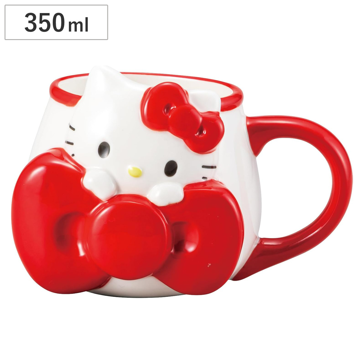 マグカップ リボンマグ エッジ―ハローキティ （ 350ml 磁器 マグ マグコップ カップ キャラクター キティ サンリオ キャラ 食器 かわいい ）