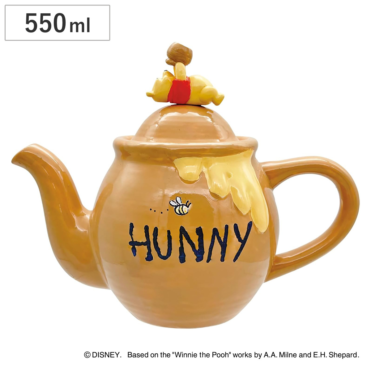 ティーポット ハチミツの壺ティーポット くまのプーさん （ 550ml 磁器 ポット 急須 ハーブティー お茶 緑茶 紅茶 キャラクター プーさん ディズニー キャラ 食器 かわいい ）