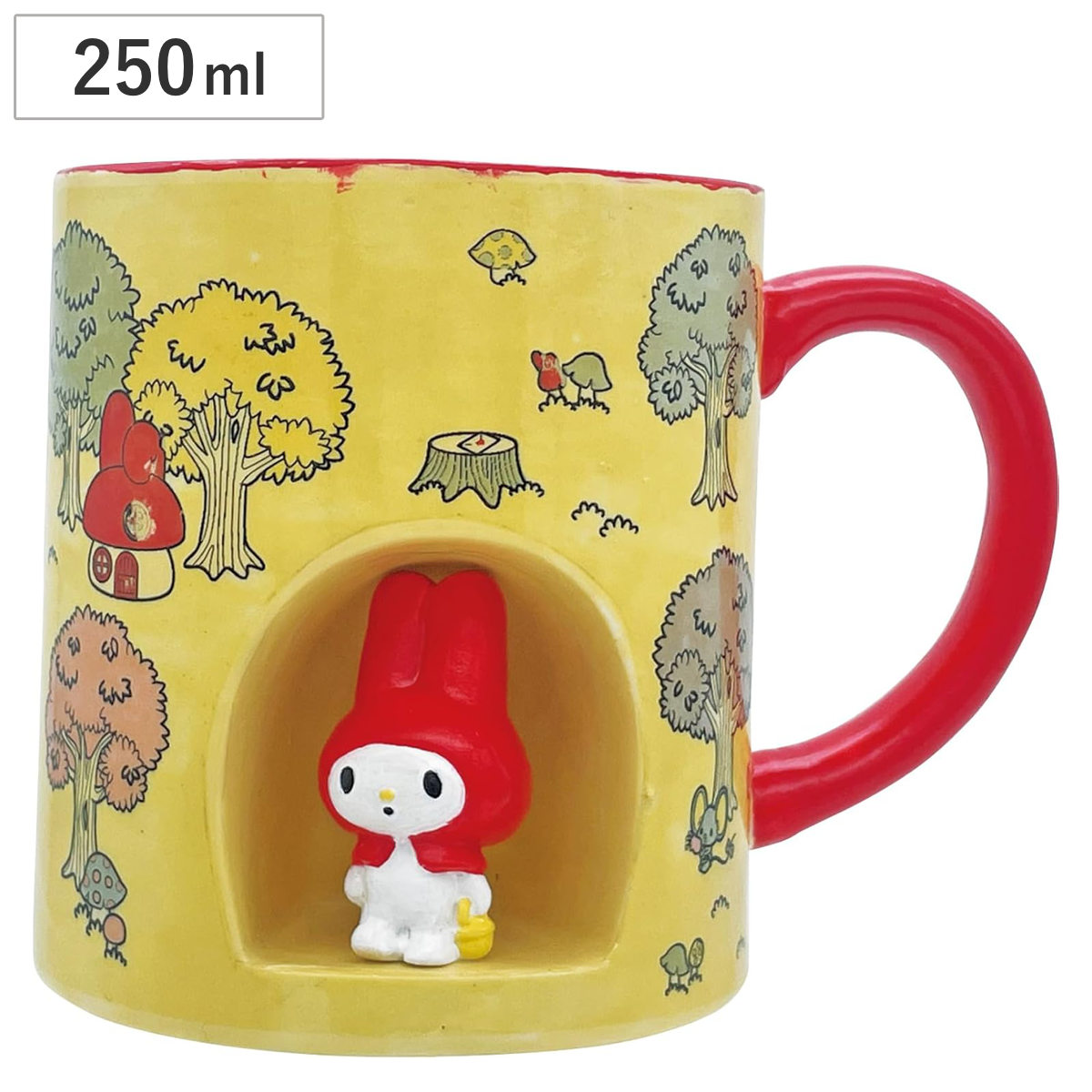 マグカップ 洞窟マグ 赤いきのこのおうち マイメロディ （ 250ml 磁器 マグ マグコップ カップ キャラクター マイメロ サンリオ キャラ 食器 かわいい ）