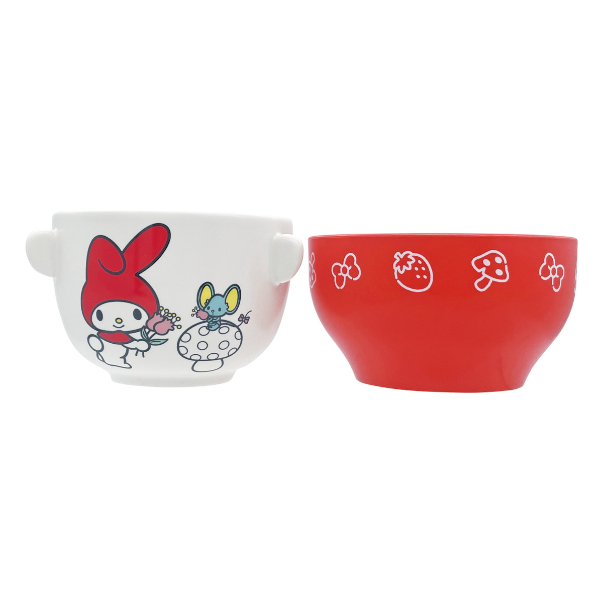 茶碗 汁椀茶碗セットミニ 赤いきのこのおうち マイメロディ ( お茶碗 茶わん 汁椀 ごはん 食器 キャラクター サンリオ マイメロ かわいい グッズ プレゼント ギフト )