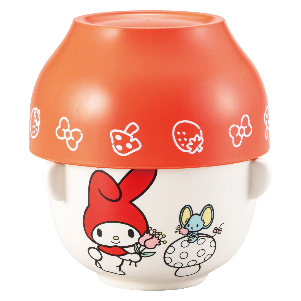 茶碗 汁椀茶碗セットミニ 赤いきのこのおうち マイメロディ ( お茶碗 茶わん 汁椀 ごはん 食器 キャラクター サンリオ マイメロ かわいい グッズ プレゼント ギフト )