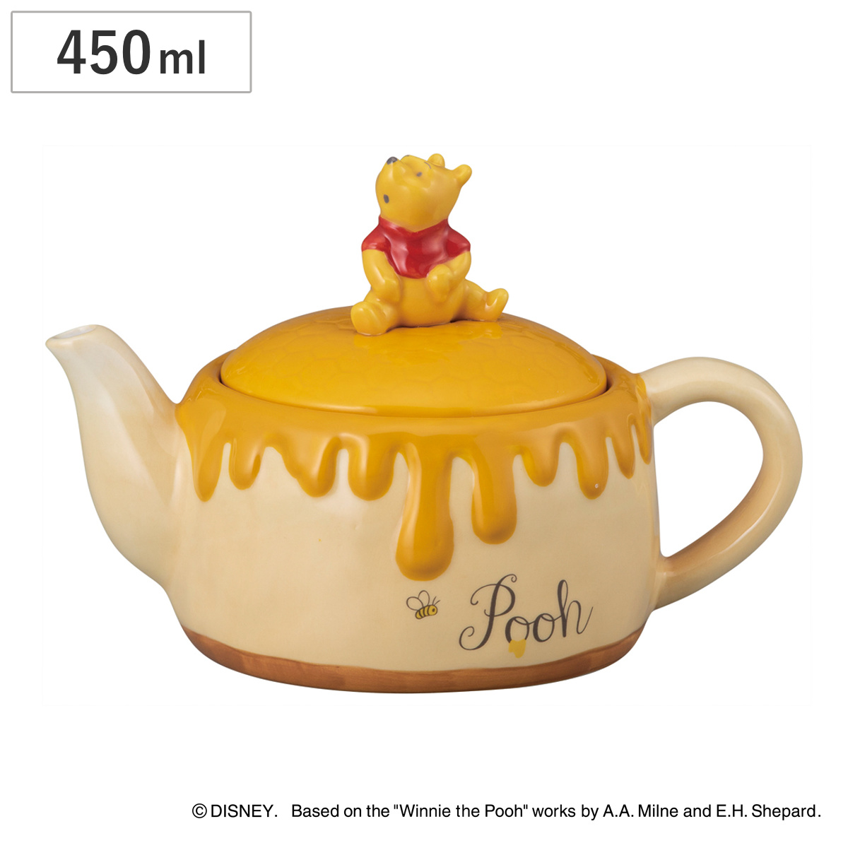 ティーポット くまのプーさん はちの巣ケーキ （ 450ml 磁器 ポット 急須 ハーブティー お茶 緑茶 紅茶 ディズニー キャラクター プーさん キャラ 食器 かわいい ）