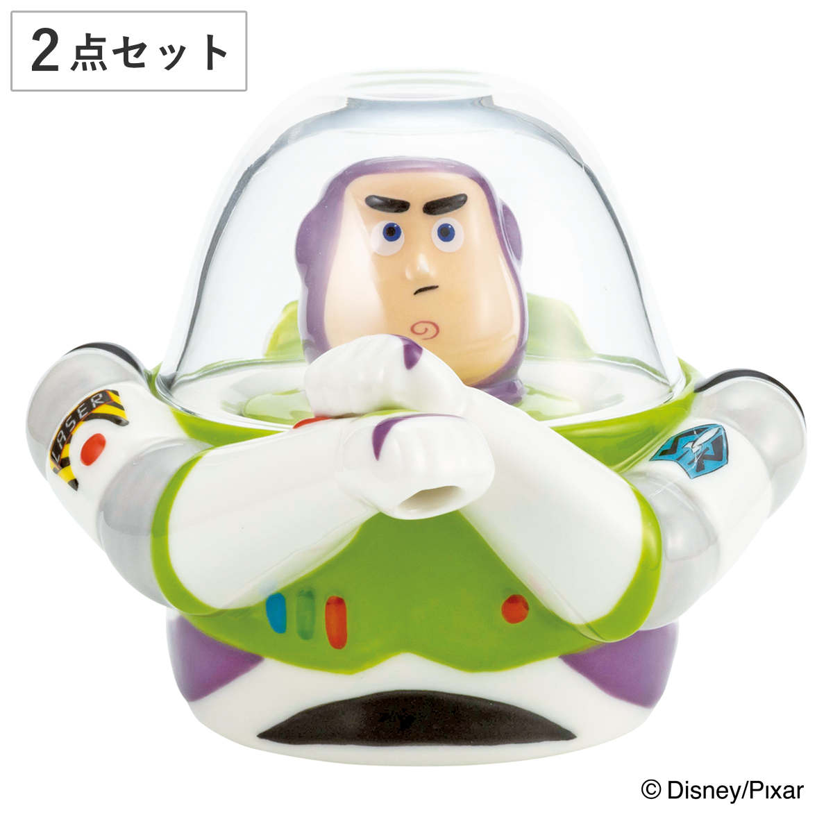 ティーポット バズライトイヤー （ トイストーリー 240ml 磁器 ポット カップ付き 茶こし付き 急須 ハーブティー お茶 緑茶 紅茶 ディズニー Pixar ピクサー キャラクター グッズ おしゃれ かわいい ユニーク ）