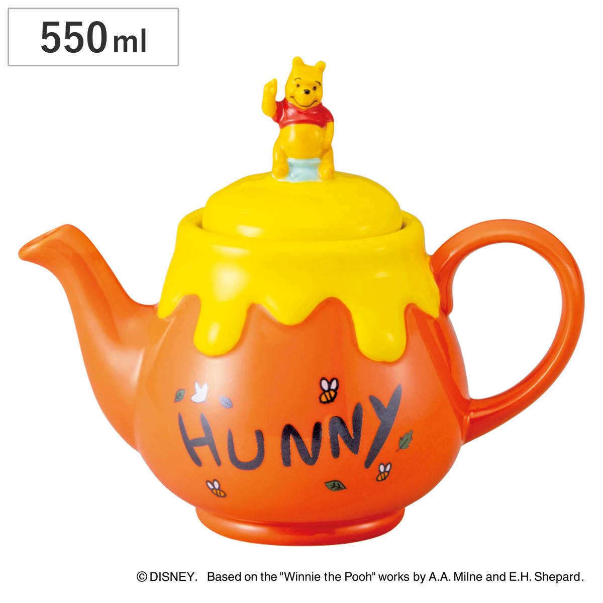 ティーポット くまのプーさん おすわり （ 550ml 磁器 ポット 急須 ハーブティー お茶 緑茶 紅茶 キャラクター ディズニー プーさん キャラ 食器 かわいい ）