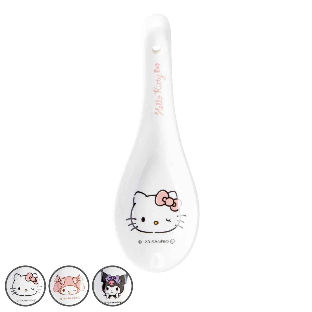 レンゲ サンリオ ( れんげ スプーン 中華食器 カトラリー キャラクター 磁器 ハローキティ マイメロディ クロミ かわいい 大人 子供 子ども 幼児 キッズ食器 ) 【クロミ】