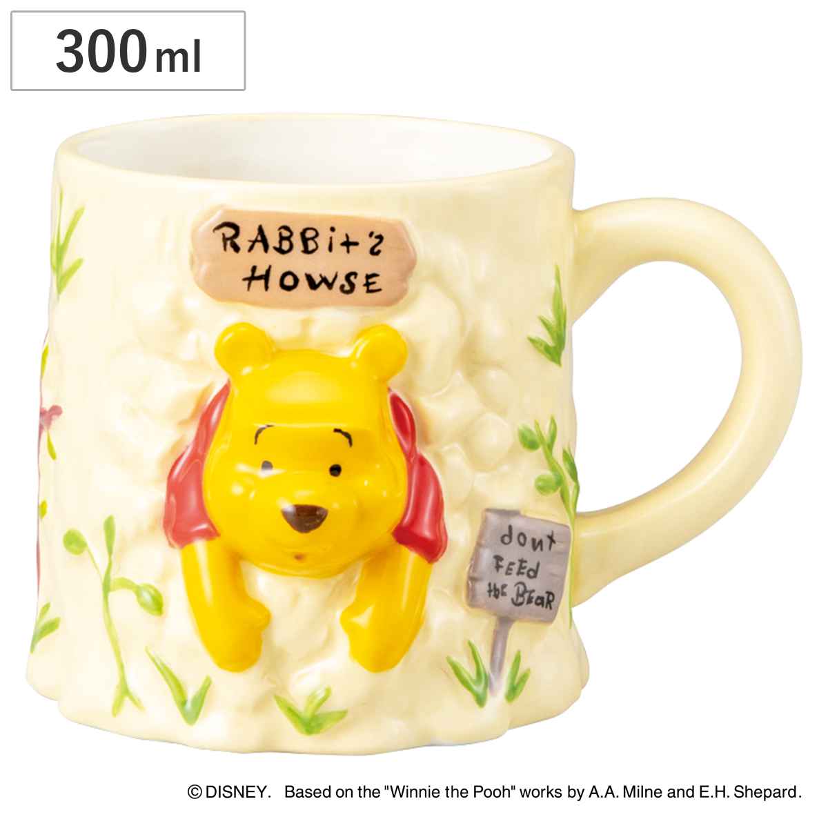 マグカップ ハプニングマグ くまのプーさん Rabbit House （ 300ml 磁器 マグ マグコップ カップ 食器 プーさん キャラクター ディズニー かわいい おしゃれ プレゼント ）