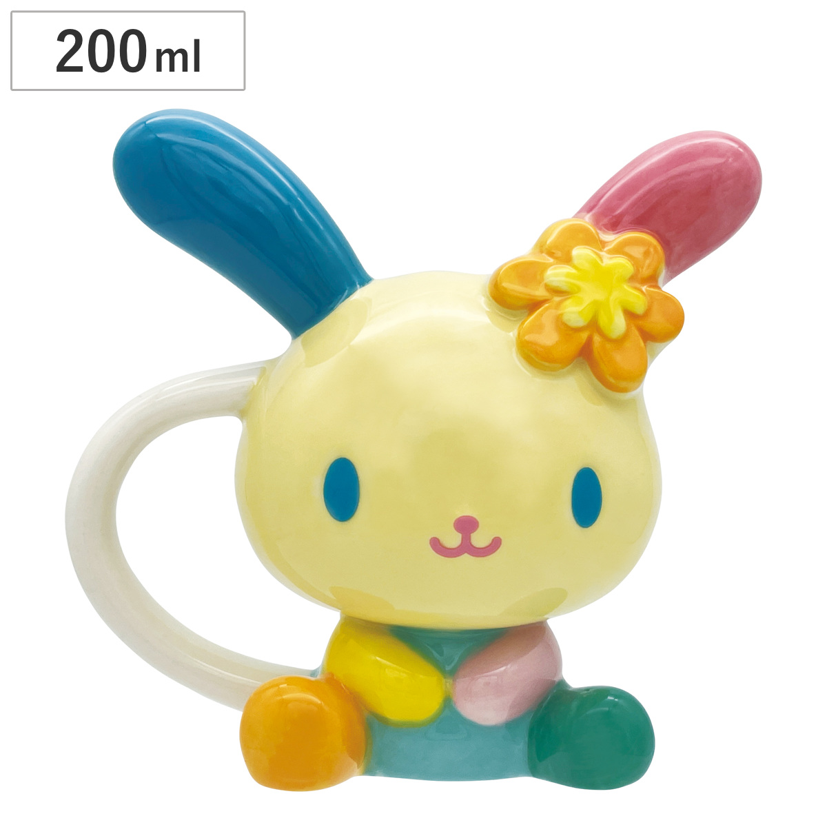 マグカップ ダイカットマグ ウサハナ （ 200ml 磁器 マグ マグコップ カップ 食器 キャラクター かわいい おしゃれ ギフト プレゼント ）