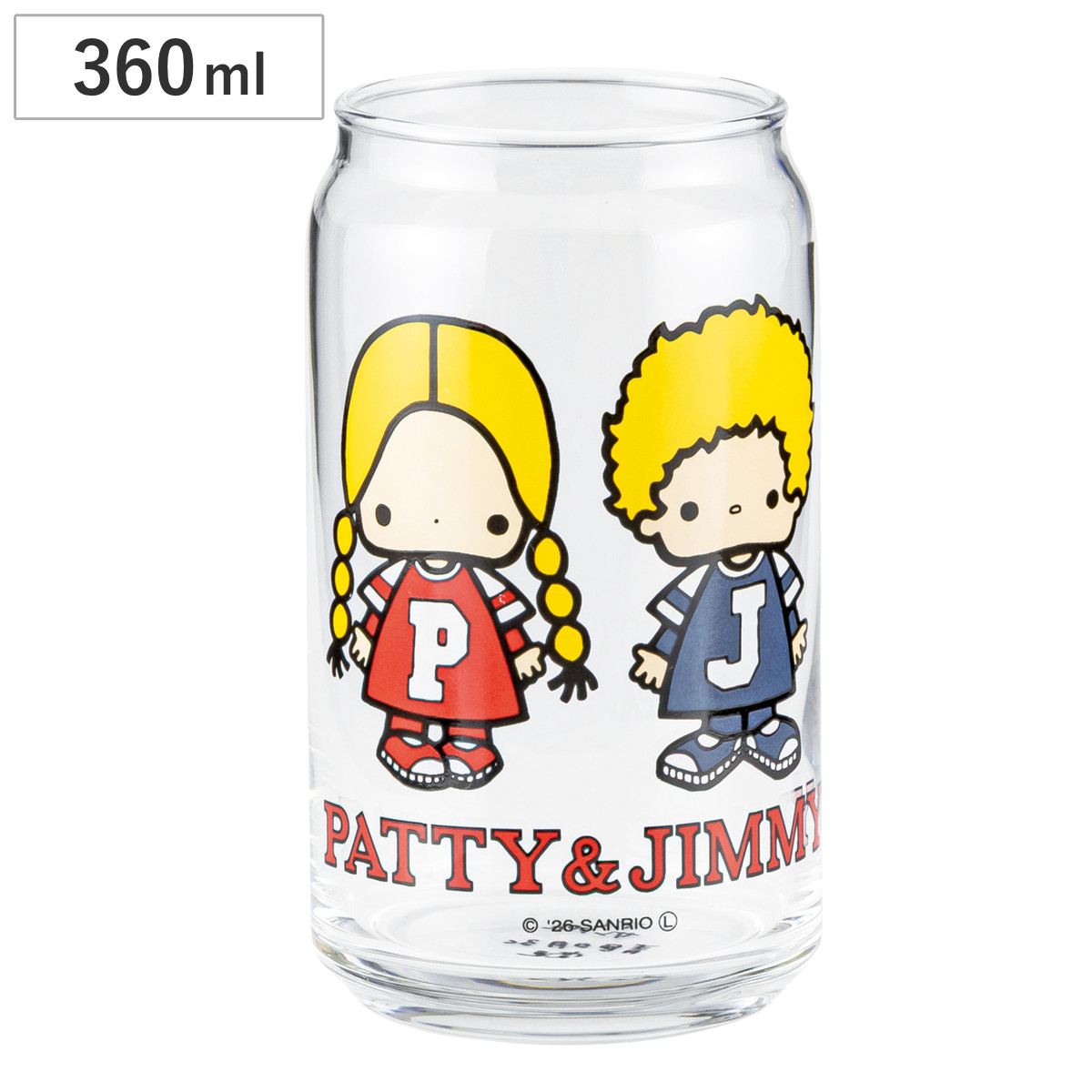 グラス 缶型グラス パティ＆ジミー （ 360ml ガラス コップ タンブラー 食器 キャラクター かわいい おしゃれ ギフト プレゼント ）