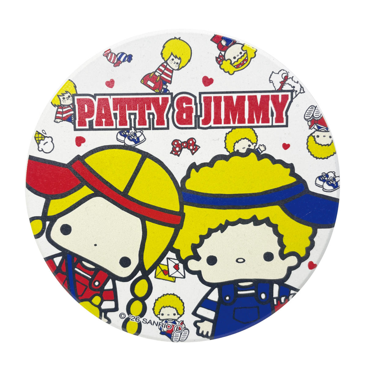 コースター 吸水コースター ハートパティ＆ジミー （ ドリンクマット マット キャラクター かわいい おしゃれ ギフト プレゼント ）