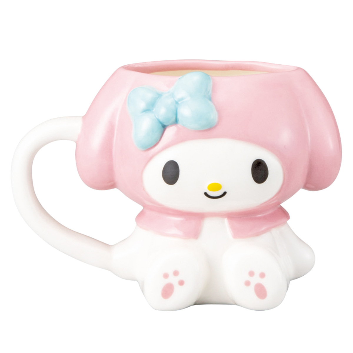 マグカップ ダイカットマグ ( 200ml 磁器 マグ マグコップ カップ 食器 キャラクター サンリオ シナモロール マイメロディ ポムポムプリン キャラ かわいい ) 【ポムポムプリン】 ポムポムプリン