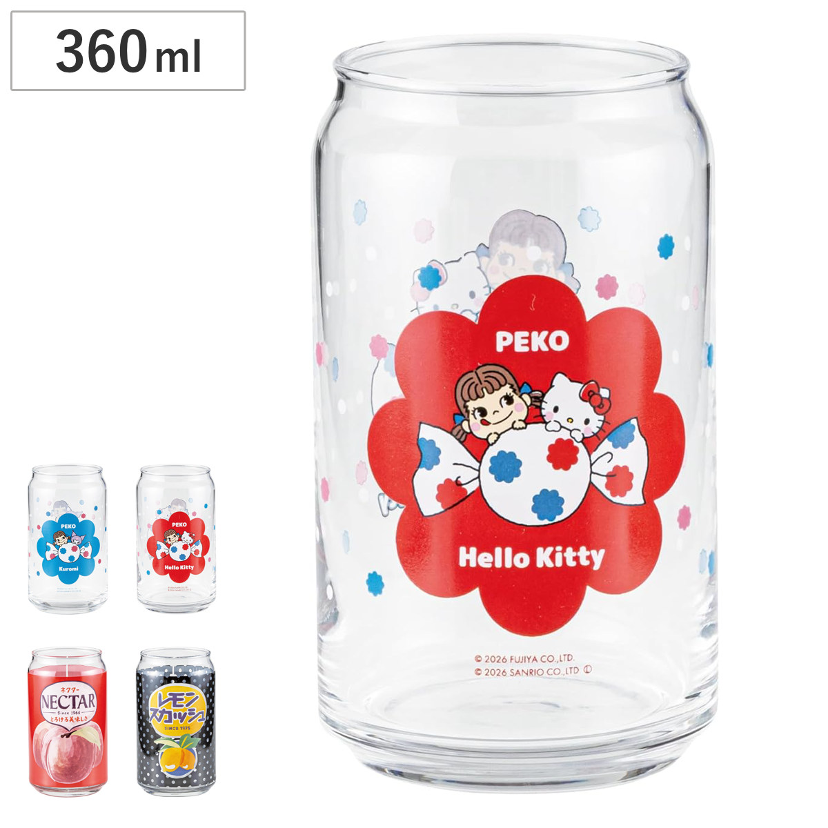 グラス 缶型グラス （ 360ml ガラス コップ タンブラー 食器 キャラクター 缶ジュース風 かわいい おしゃれ ギフト プレゼント ） 【レモンスカッシュ】