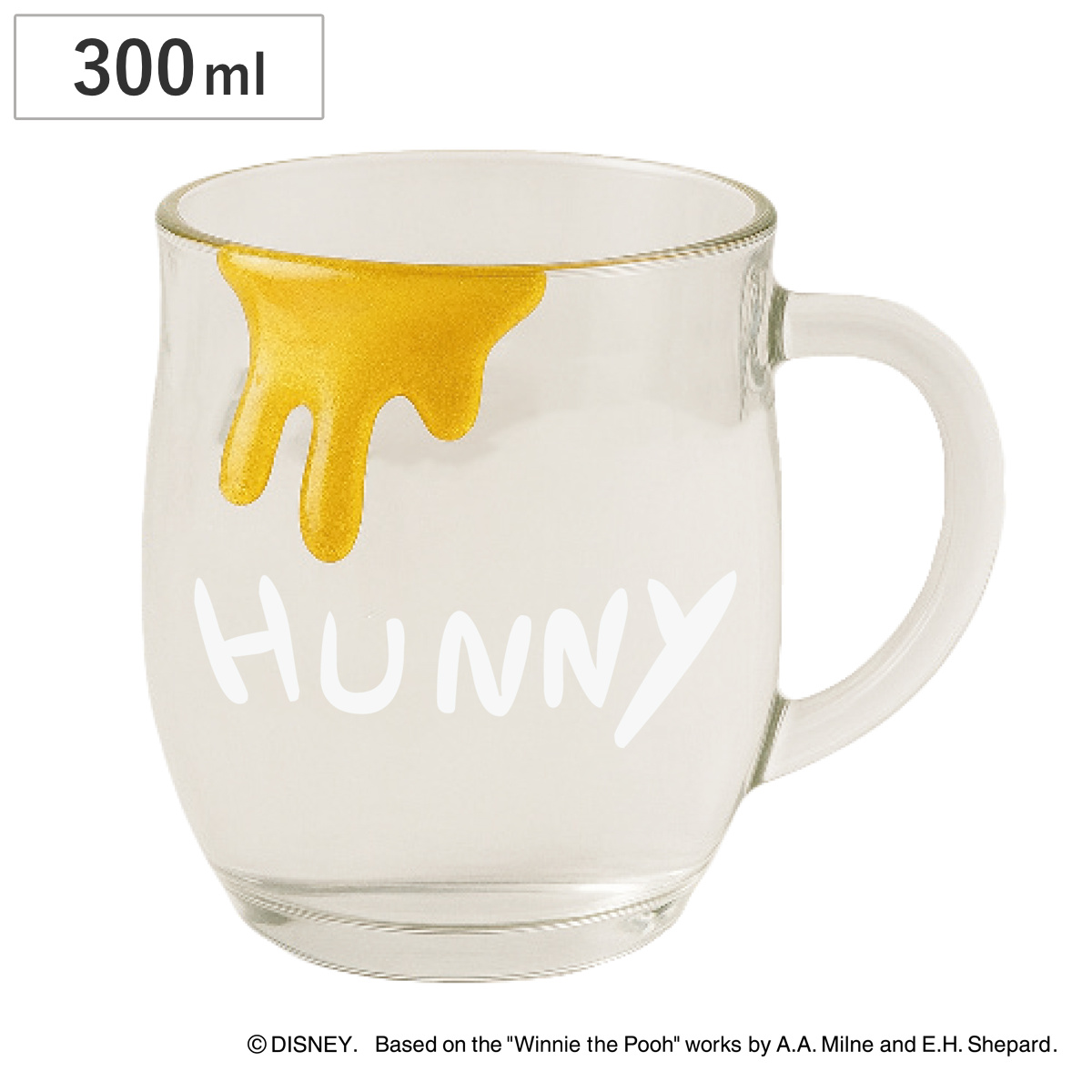 マグカップ ハニーポットガラスマグ くまのプーさん （ 300ml ガラス コップ マグ マグコップ カップ 食器 ディズニー キャラクター 100周年限定 限定デザイン プーさん キャラ かわいい コレクション ）