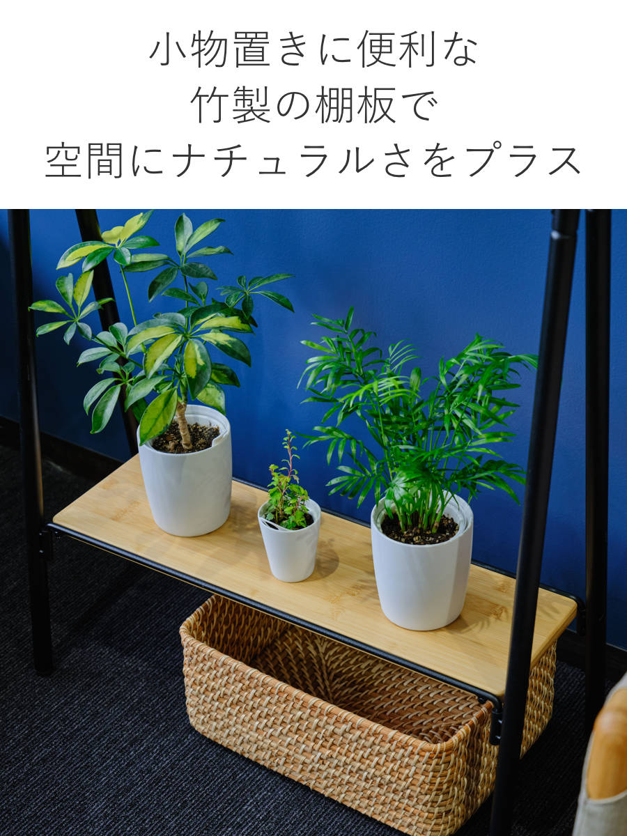 ハンガーラック 燕三条製 RACK A シェルフボード ミニ 棚付 幅65cm ( アジャスター付き ポールハンガー コートハンガー 省スペース 子供 収納 ハンガーポール コート掛け 玄関収納 ハンガー 国産 頑丈 シンプル プランターラック ) 【ホワイト】 ホワイト