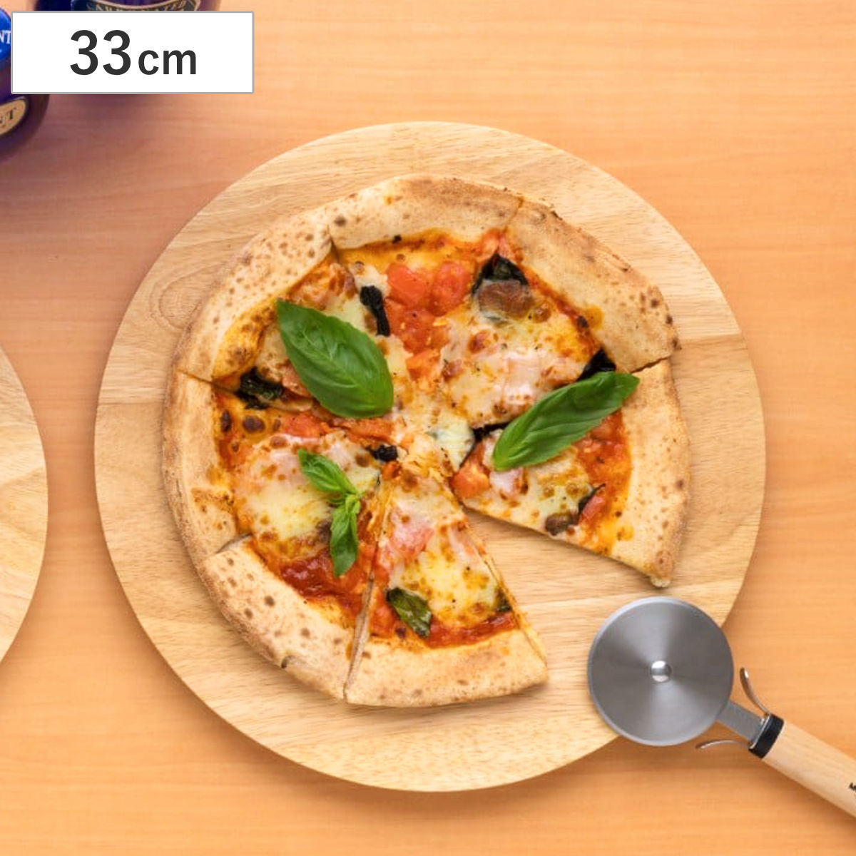 ピザプレート L 直径33cm ( 木製 皿 お皿 ピザ ボード プレート カッティングボード おしゃれ かわいい 北欧 北欧風 まな板 パン カフェ サービングボード チーズボード チーズ おつまみ )