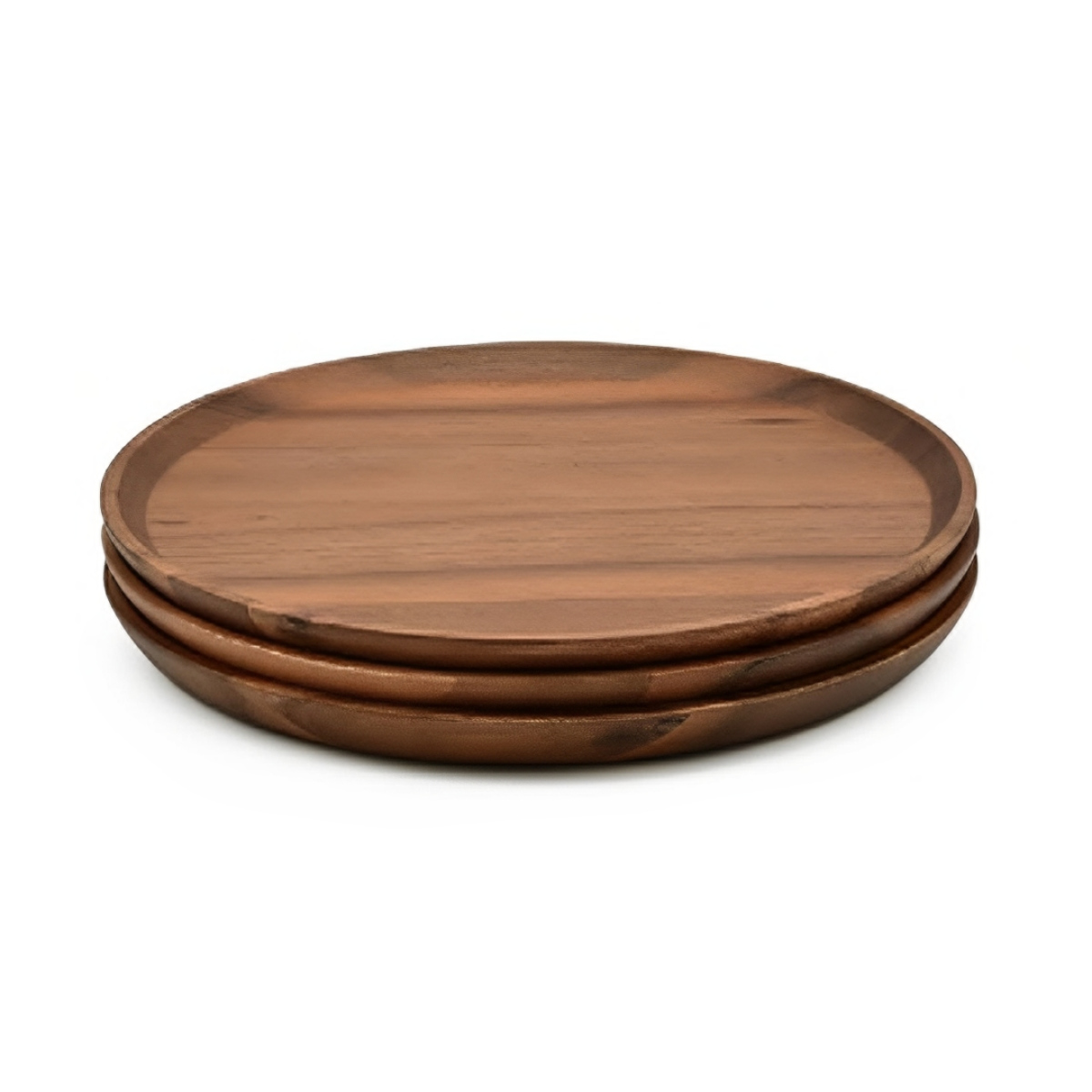 プレート アカシア スタッキング ラウンド M 直径25cm ( 木製 天然木 丸型 丸 木製プレート 木製トレー おしゃれ 北欧 北欧風 トレー トレイ キッチントレイ 積み重ね モーニングプレート パン トースト チーズ おつまみ )