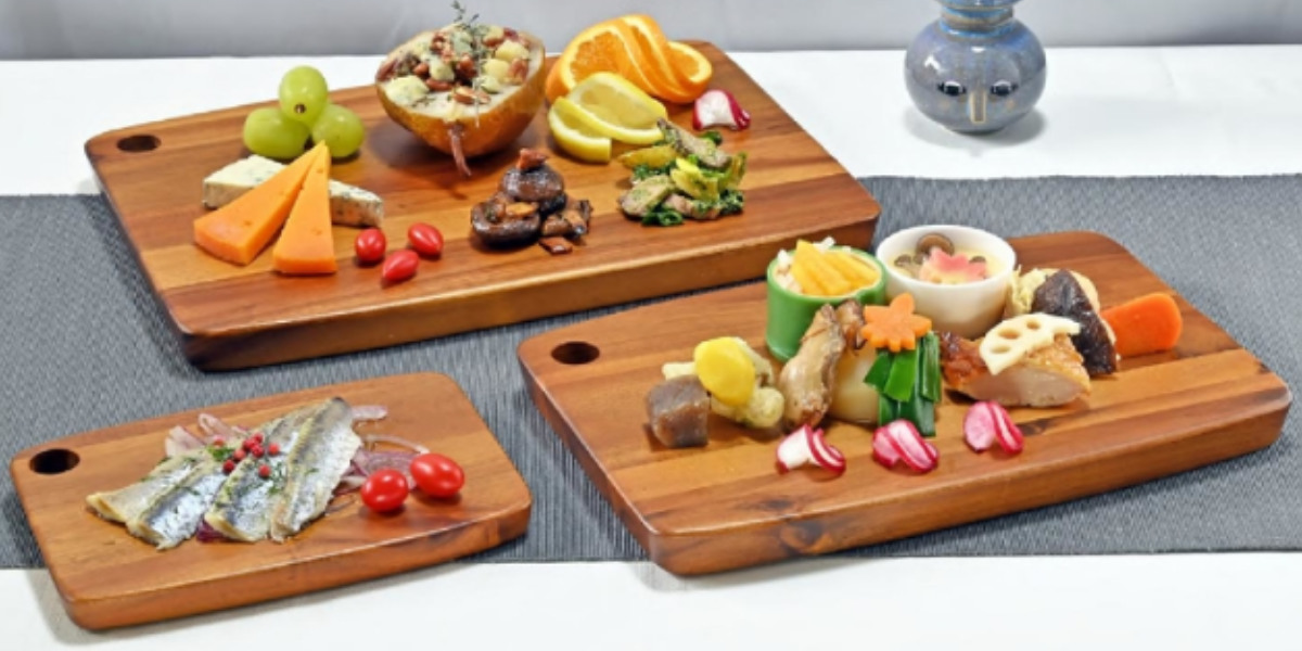 カッティングボード アカシア 長角 カフェボード L ( 木製 ボード 角型 ピザボード ピザ皿 プレート 皿 お皿 レクタングル おしゃれ かわいい 北欧 北欧風 まな板 パン カフェ サービングボード )