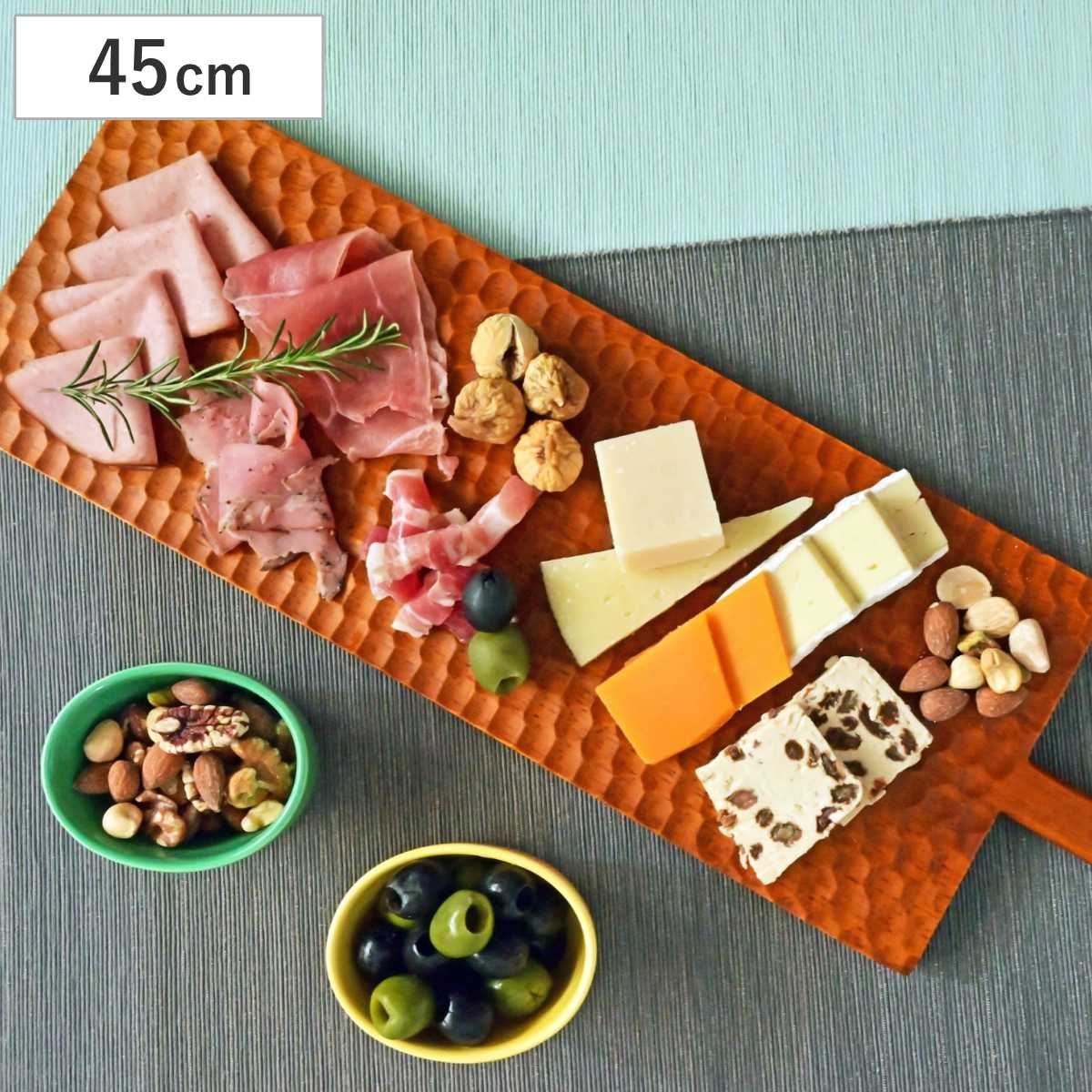 プレート ハニカムボード 長角 L 45cm ( 木製 ラバーウッド サービングボート カッティングボード ボード おしゃれ 北欧 北欧風 ディスプレイ 飾る ティータイム 割れにくい カフェ )