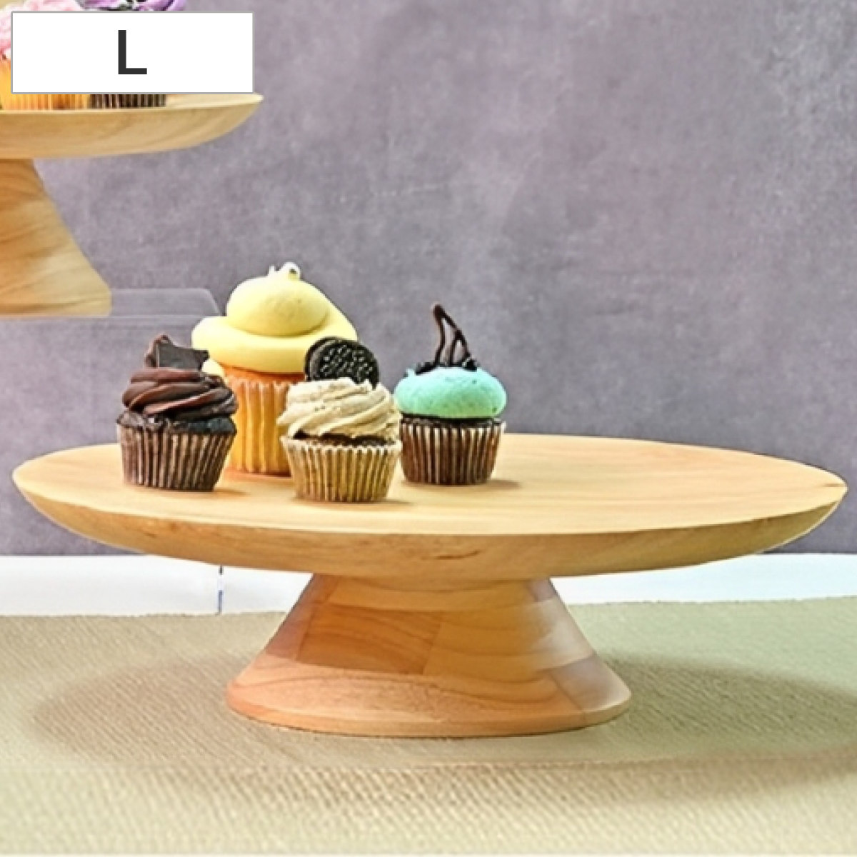 ケーキスタンド L 直径30cm ( 木製 皿 お皿 プレート デザート ケーキ 食器 スタンド ケーキ台 ケーキトレー 1段 おしゃれ かわいい 北欧 北欧風 ディスプレイ 飾る ティータイム 割れにくい )