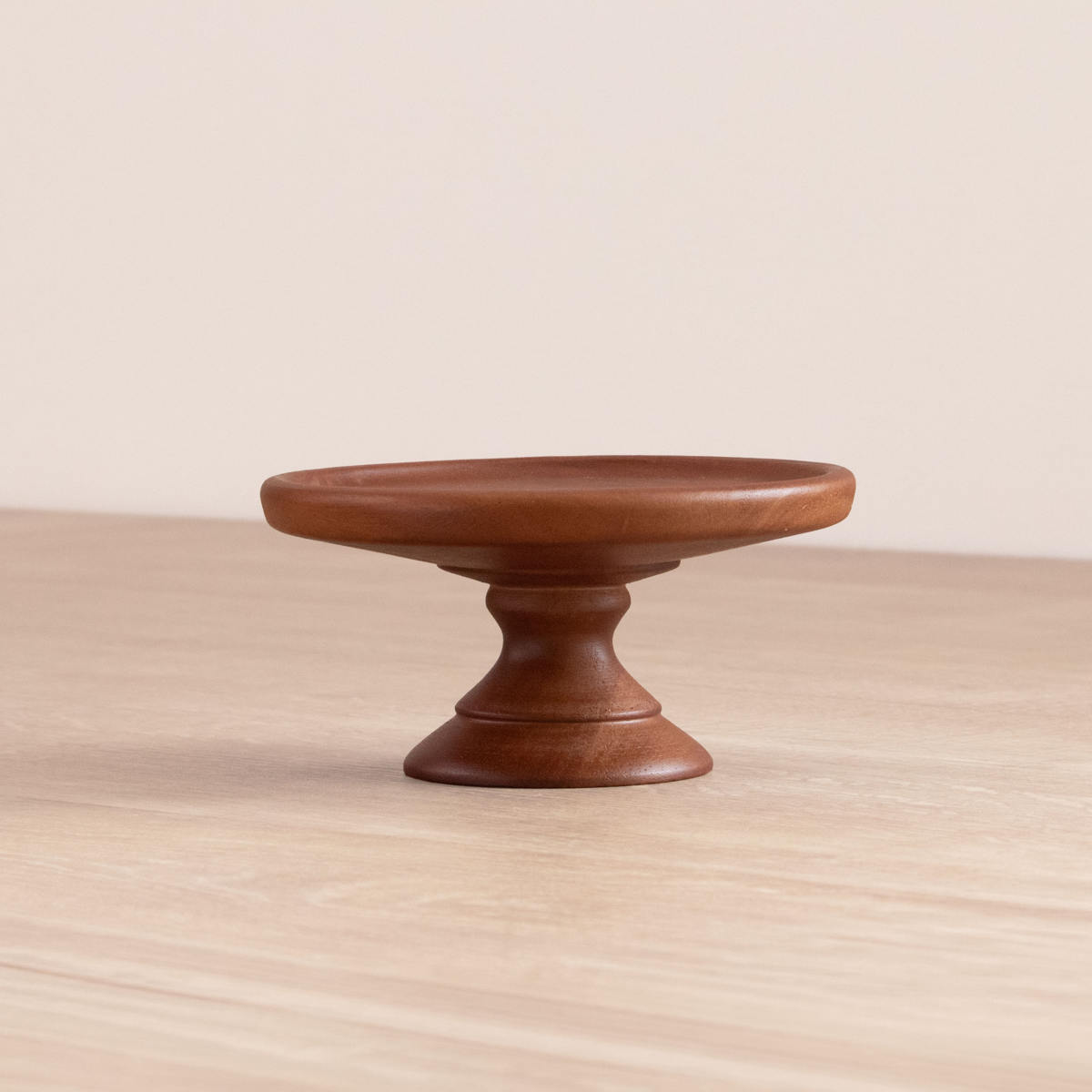 ラバーウッドコンポートディッシュ SS120 BR ( 12cm 木製 お菓子 デザート ティータイム 皿 食器 ケーキスタンド おしゃれ かわいい 北欧風 ディスプレイ )