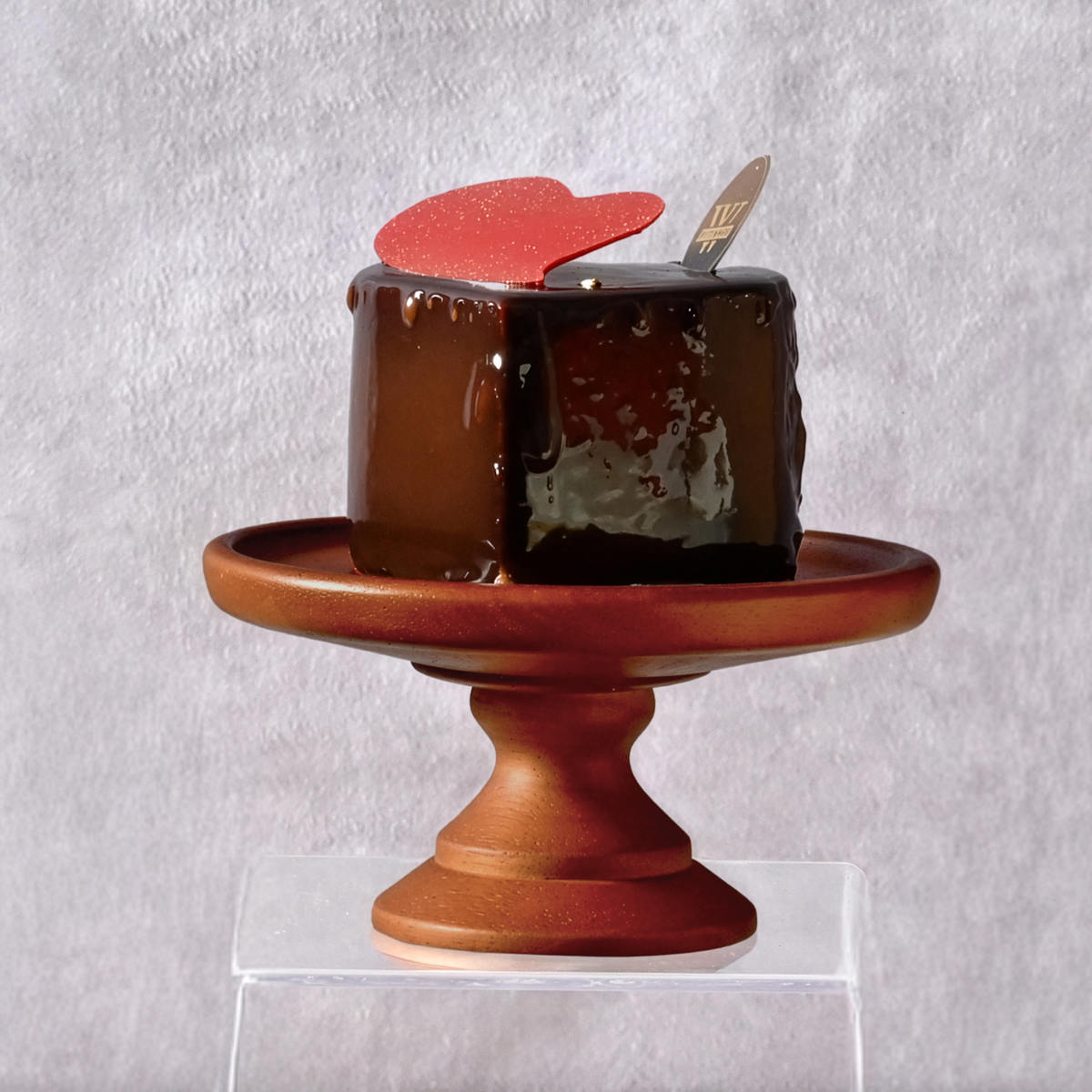 ラバーウッドコンポートディッシュ SS120 BR ( 12cm 木製 お菓子 デザート ティータイム 皿 食器 ケーキスタンド おしゃれ かわいい 北欧風 ディスプレイ )