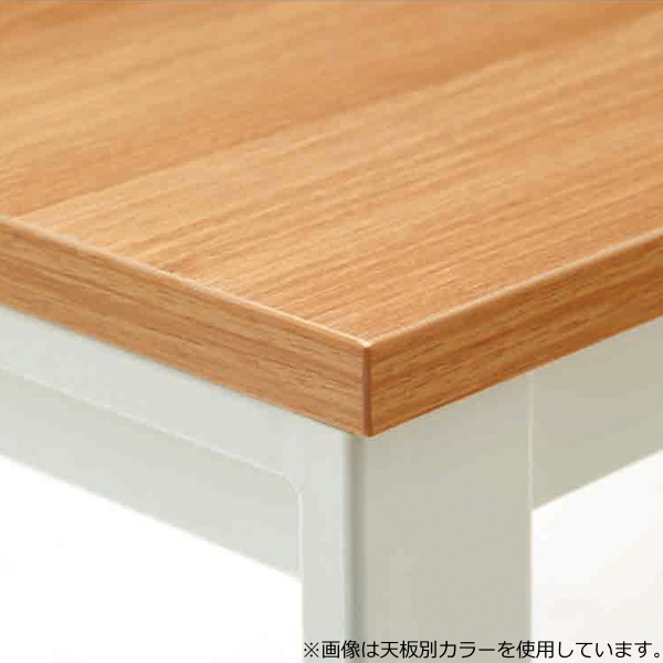 テーブル 幅160cm ブラウン 木目調 デスク オフィス 長方形 スチール