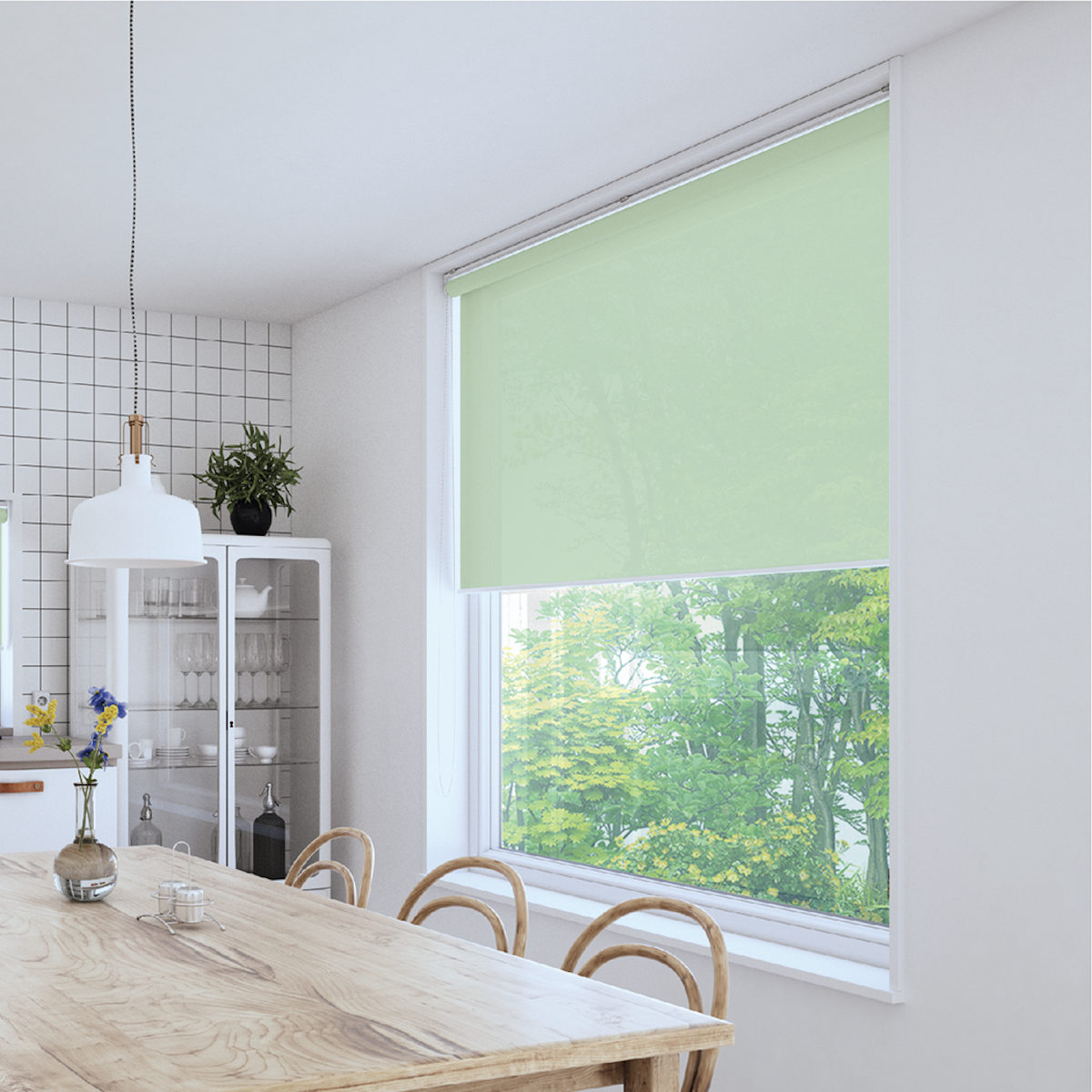 立川機工 ロールスクリーン 無地ウォッシャブル 90×220cm ティオリオ ( ロールアップカーテン カーテンレール 取り付け 屋内 カーテン 間仕切り 日除け 窓 目隠し シンプル 腰高窓 掃き出し窓 採光窓用 玄関窓 ウォッシャブル ) 【アイボリー】 アイボリー