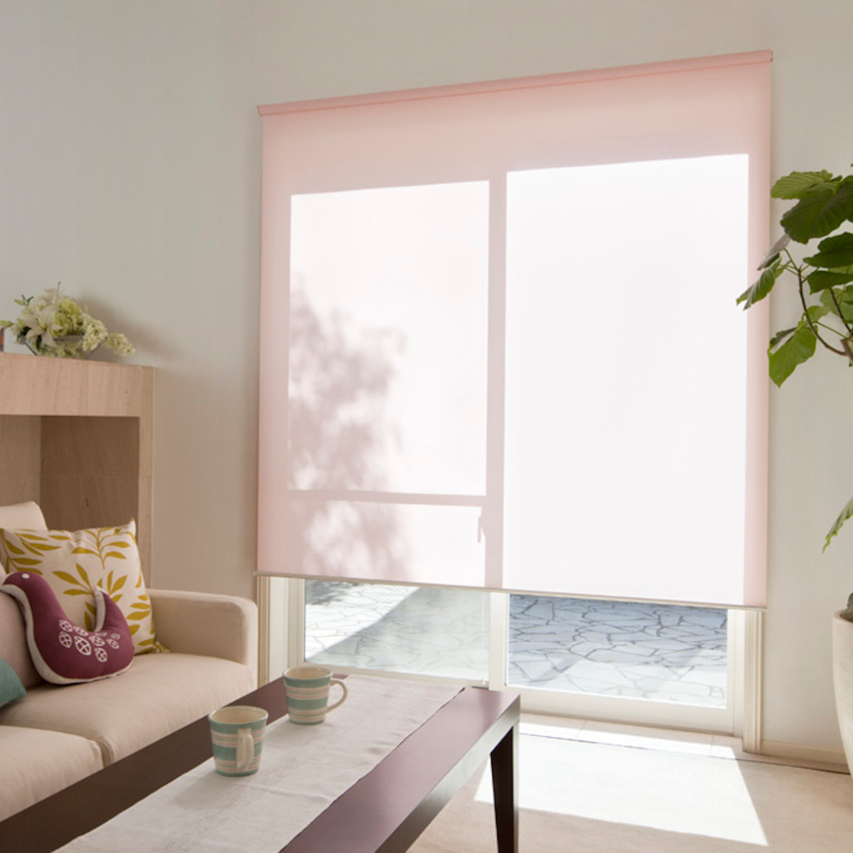 立川機工 ロールスクリーン 無地ウォッシャブル 135×220cm ティオリオ ( ロールアップカーテン カーテンレール 取り付け 屋内 カーテン 間仕切り 日除け 窓 目隠し シンプル 掃き出し窓 採光窓用 玄関窓 ウォッシャブル ) 【アイボリー】 アイボリー