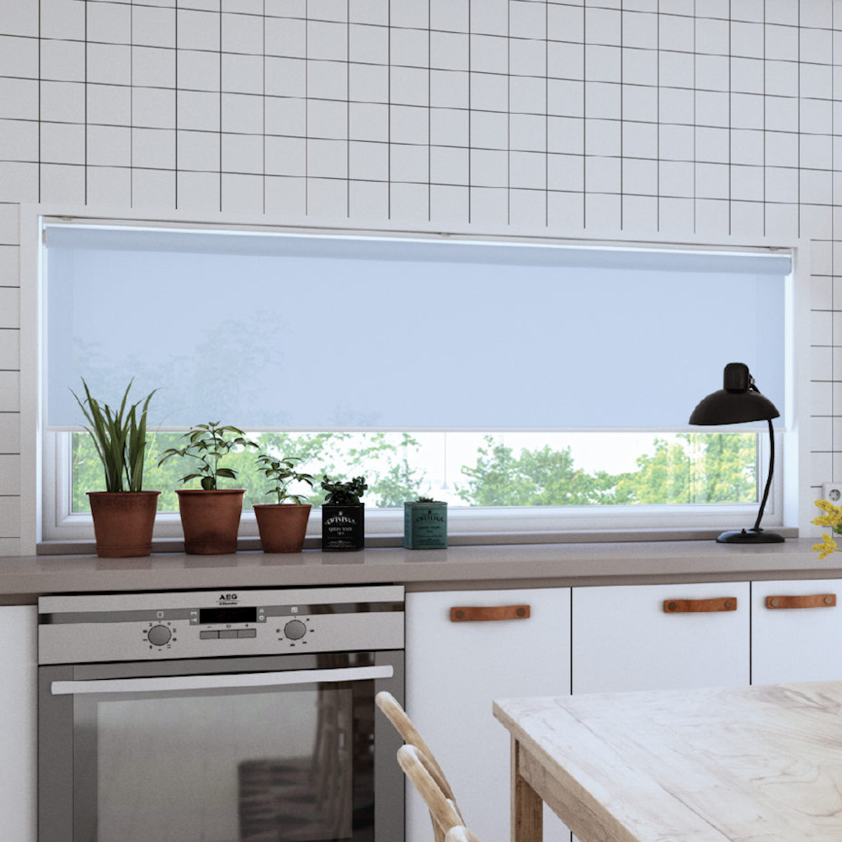 立川機工 ロールスクリーン 無地ウォッシャブル 135×220cm ティオリオ ( ロールアップカーテン カーテンレール 取り付け 屋内 カーテン 間仕切り 日除け 窓 目隠し シンプル 掃き出し窓 採光窓用 玄関窓 ウォッシャブル ) 【アイボリー】 アイボリー