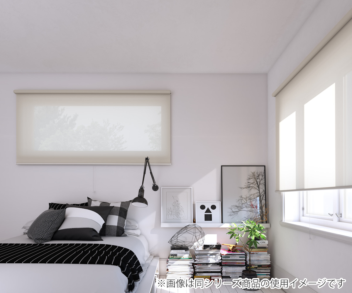立川機工 ロールスクリーン 無地ウォッシャブル 135×220cm ティオリオ ( ロールアップカーテン カーテンレール 取り付け 屋内 カーテン 間仕切り 日除け 窓 目隠し シンプル 掃き出し窓 採光窓用 玄関窓 ウォッシャブル ) 【アイボリー】 アイボリー