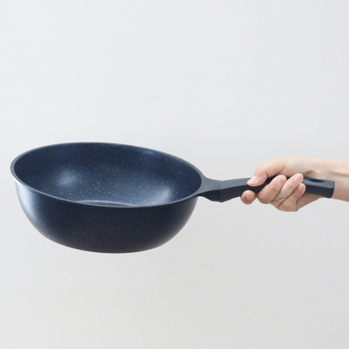 いため鍋 28cm IH対応 軽量 ダイヤモンドマーブルコーティング 深型フライパン ( 片手鍋 マーブル加工 ガス火対応 調理用品 調理器具 アルミ鍋 28センチ アルミ製 ダイヤモンドマーブル マーブルコート 深型フライパン 深型鍋 )