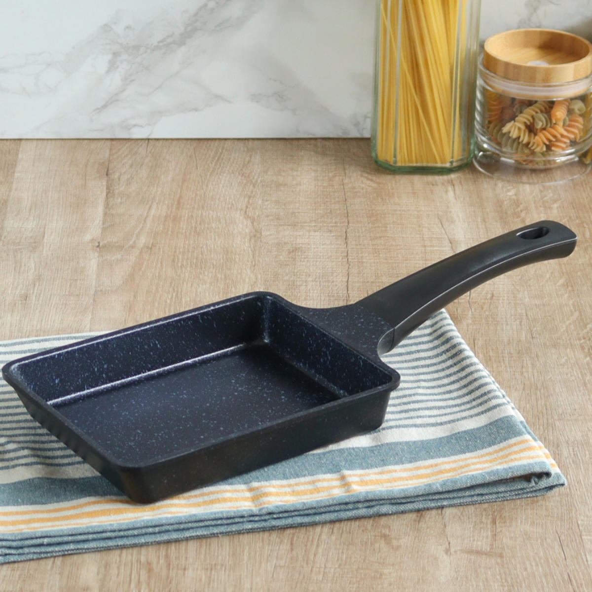 卵焼き器 IH対応 13×18cm IH対応 軽量 ダイヤモンドマーブルコーティング ( 片手鍋 マーブル加工 ガス火対応 エッグパン 卵焼き器 玉子焼き アルミ製 マーブルコート 玉子焼きパン たまご焼き 卵焼き )