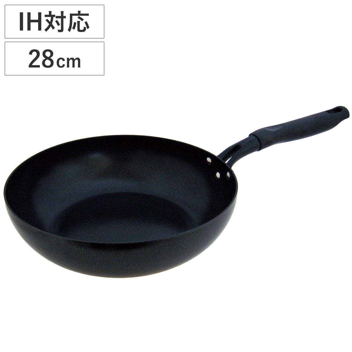 いため鍋 28cm IH対応 ダイヤモンドセラミックコート ( ガス火対応 オール熱源対応 セラミックフライパン 炒め鍋 軽い 28センチ アルミ製 直火 持ちやすい こびりつきにくい 焦げ付きにくい PFASフリー )