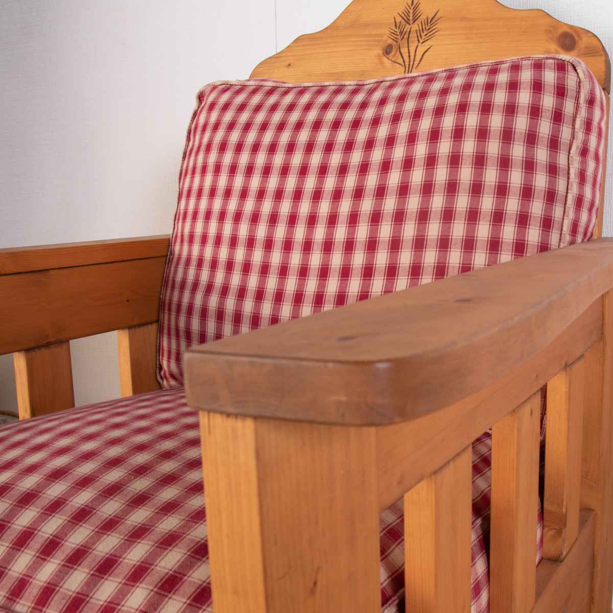 ソファ 1人掛け 木製 パイン材 天然 カントリー家具 ナチュラル 北欧