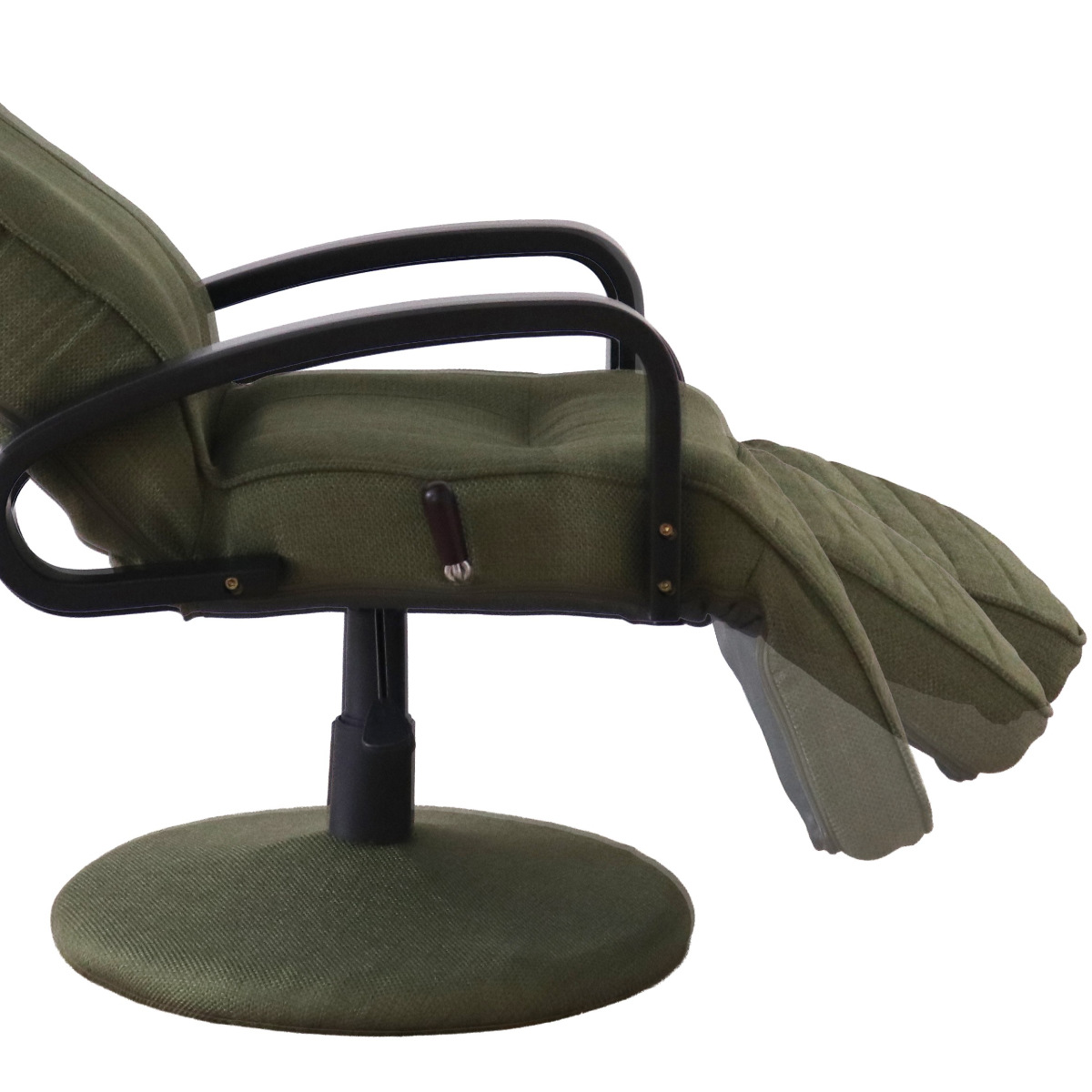 高座椅子 回転式 昇降式 ハイバック リクライニングチェア ポケットコイル ( 座椅子 回転 リクライニング 7段階 肘付き フットレスト ヘッドレスト 角度調節 高さ調整 1人掛け チェア 椅子 リラックス ファブリック ) 【グリーン】 グリーン