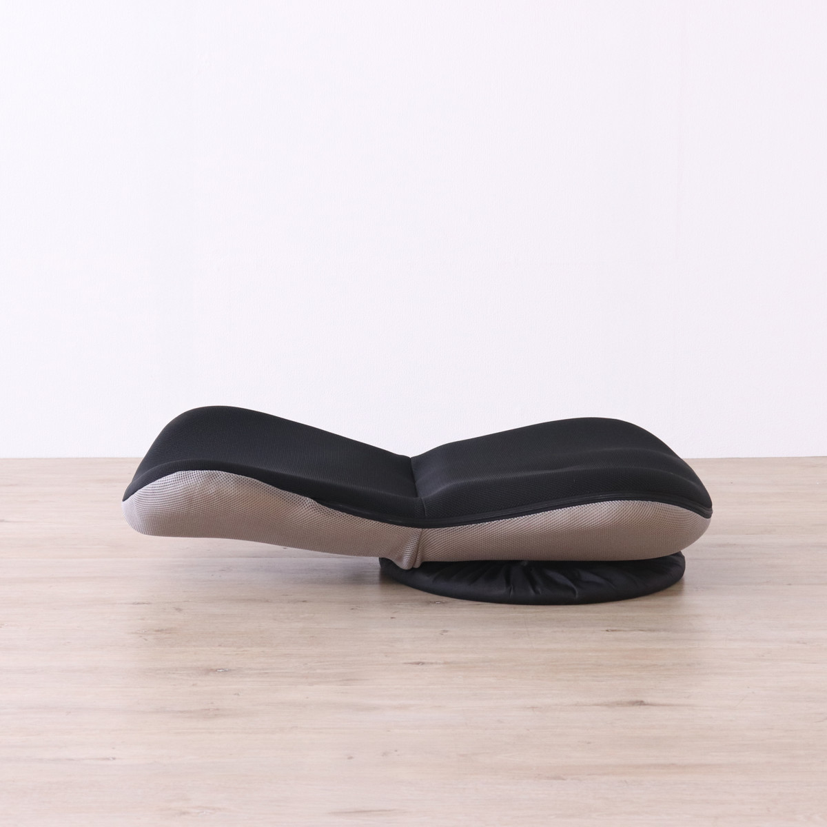 フロアチェア 回転 カム ローチェア 座椅子 ( 座いす 低い 1人掛け 椅子 チェア ソファ リクライニング 14段階 コンパクト ファブリック メッシュ 回転座椅子 ウレタン 背もたれ ) 【ベージュ】 ベージュ