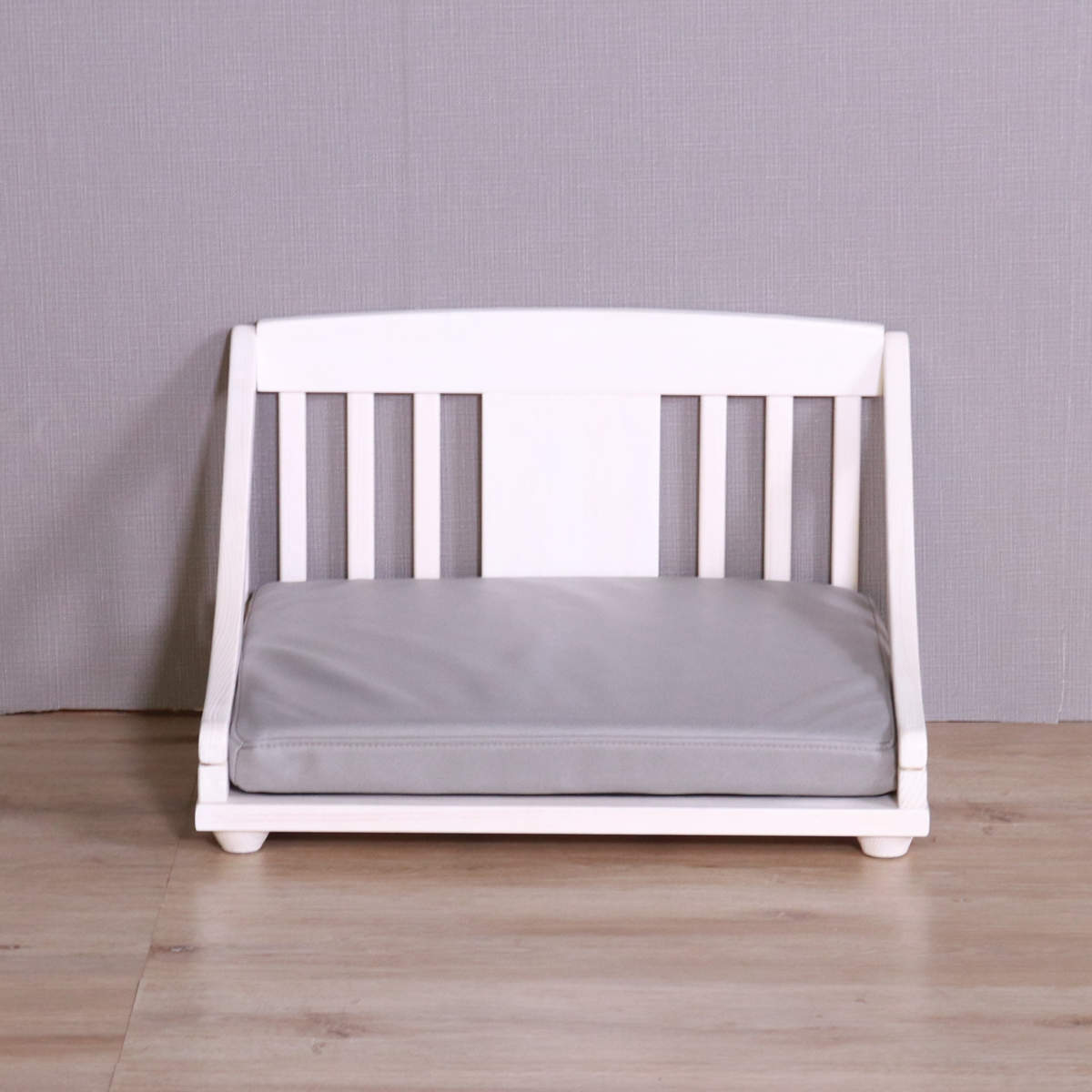 ペットベッド giocoso S 組立式 ( 犬用ベッド 猫用ベッド ペット用ベッド 木製 天然木 すのこベッド クッション付き 簡単組み立て すのこ 通気性 洗えるカバー ペット家具 ) 【ライトブラウン】 ライトブラウン