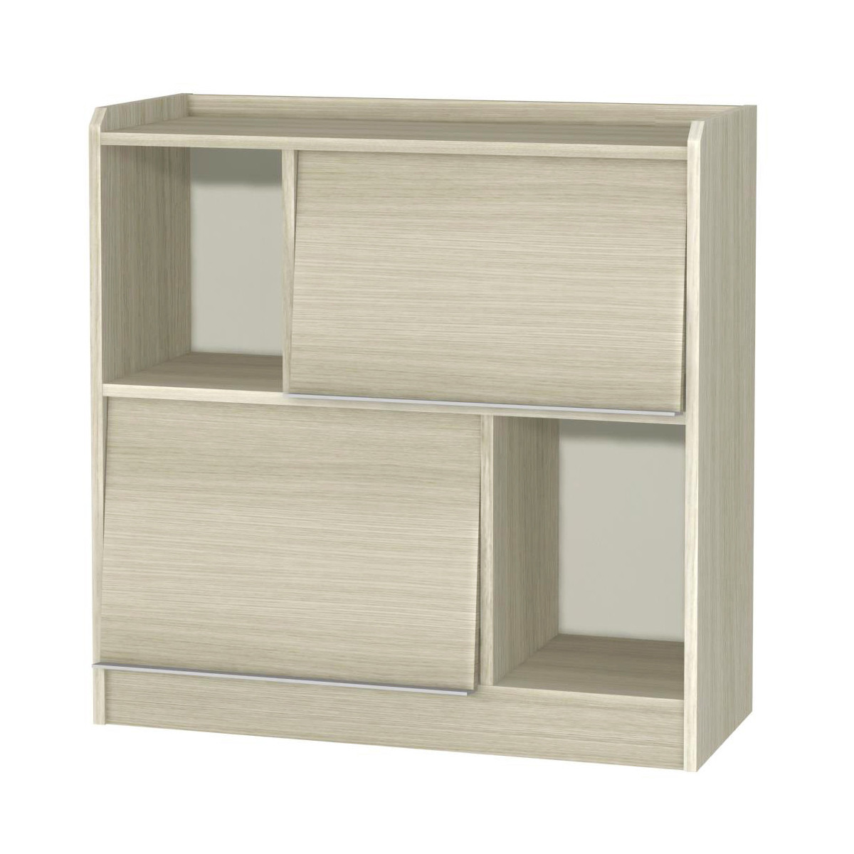 ディスプレイラック 幅88cm フラップ扉 ツートンカラー 日本製 ( ALE エール コレクションラック 棚 ラック 窓下 ディスプレイ 飾り棚 本棚 シンプル 低ホルムアルデヒド ) 【スモーキーブラウン】 スモーキーブラウン