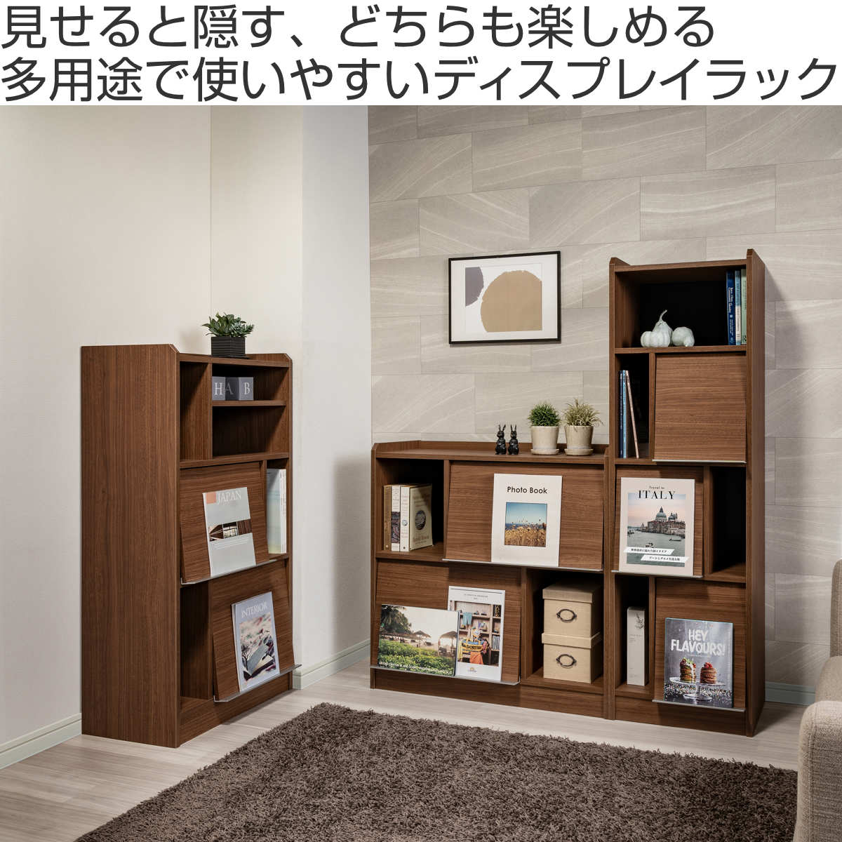 ディスプレイラック 幅60cm フラップ扉 ツートンカラー 日本製 ( ALE エール コレクションラック 棚 ラック 可動棚 ディスプレイ 飾り棚 本棚 シンプル 低ホルムアルデヒド ) 【ホワイトウッド】 ホワイトウッド