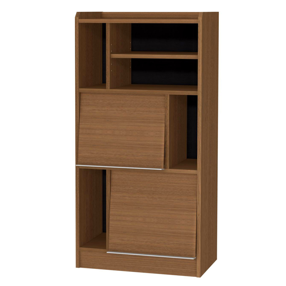 ディスプレイラック 幅60cm フラップ扉 ツートンカラー 日本製 ( ALE エール コレクションラック 棚 ラック 可動棚 ディスプレイ 飾り棚 本棚 シンプル 低ホルムアルデヒド ) 【ホワイトウッド】 ホワイトウッド