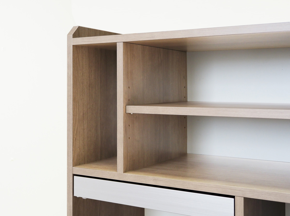 ディスプレイラック 幅60cm フラップ扉 ツートンカラー 日本製 ( ALE エール コレクションラック 棚 ラック 可動棚 ディスプレイ 飾り棚 本棚 シンプル 低ホルムアルデヒド ) 【ホワイトウッド】 ホワイトウッド