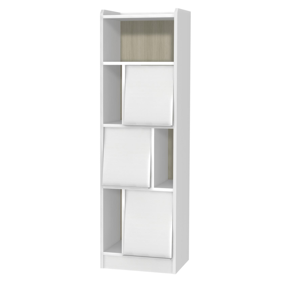 ディスプレイラック 幅45cm フラップ扉 ツートンカラー 日本製 ( ALE エール コレクションラック 棚 ラック スリム ディスプレイ 飾り棚 本棚 シンプル 低ホルムアルデヒド ) 【ウォールナットブラウン】 ウォールナットブラウン