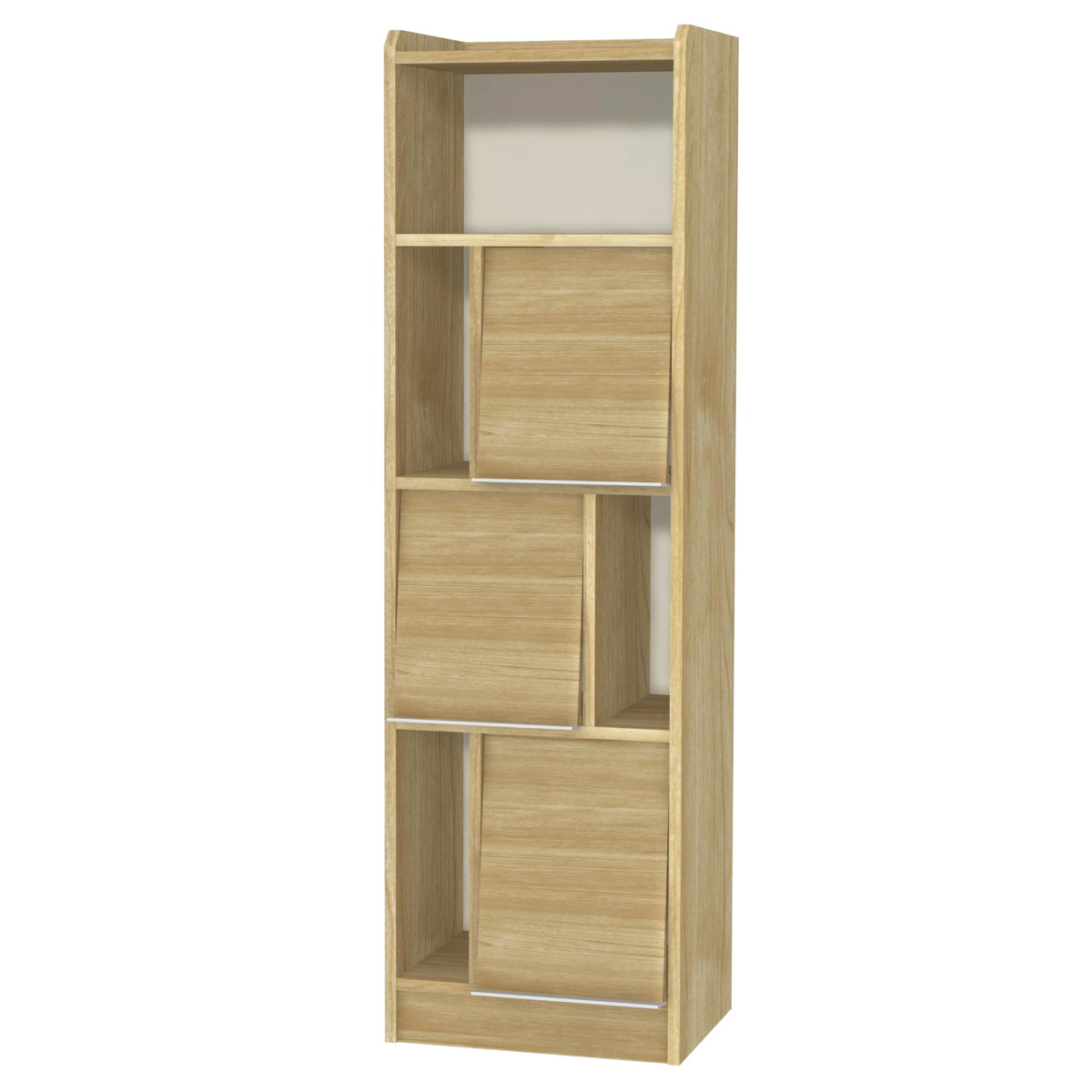 ディスプレイラック 幅45cm フラップ扉 ツートンカラー 日本製 ( ALE エール コレクションラック 棚 ラック スリム ディスプレイ 飾り棚 本棚 シンプル 低ホルムアルデヒド ) 【ウォールナットブラウン】 ウォールナットブラウン