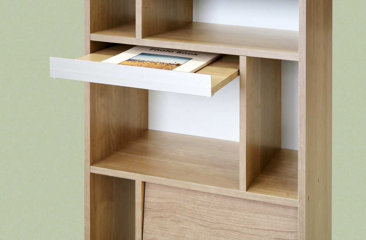 ディスプレイラック 幅45cm フラップ扉 ツートンカラー 日本製 ( ALE エール コレクションラック 棚 ラック スリム ディスプレイ 飾り棚 本棚 シンプル 低ホルムアルデヒド ) 【ウォールナットブラウン】 ウォールナットブラウン