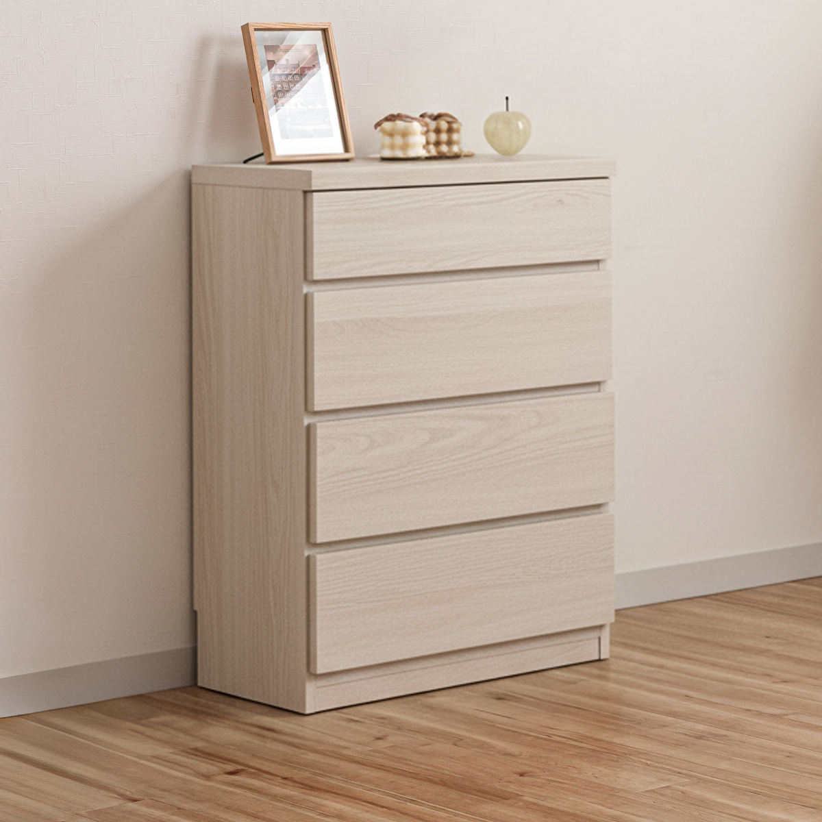 チェスト 幅60cm 4段 スリム 日本製 完成品 ( 4段チェスト たんす タンス リビングチェスト 収納 引き出し スリム 奥行30cm 薄型 木製チェスト 木製 木目 シンプル 北欧 幅60 60cm ) 【ブラック】 ブラック