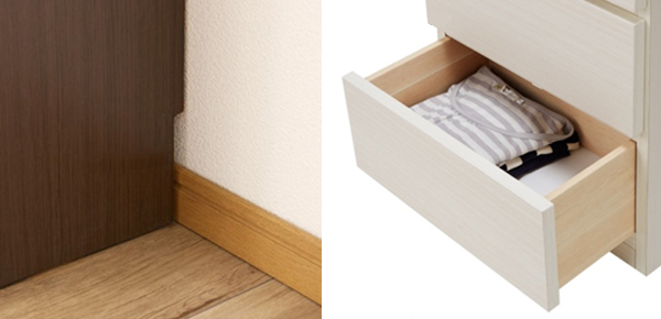 チェスト 幅60cm 5段 スリム 日本製 完成品 ( 5段チェスト たんす タンス リビングチェスト 収納 引き出し スリム 奥行30cm 薄型 木製チェスト 木製 木目 シンプル 北欧 幅60 60cm ) 【ブラック】 ブラック